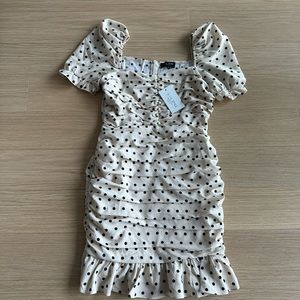 Instyle Polka Dot ruched mini dress - New with tags